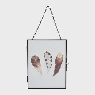 Fotolijst aan ketting - zwart - 18x23 cm