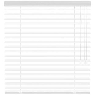 25% korting - Leen Bakker - Fenstr En Jaloezie New York 65mm - Sneeuw (10009) - Hout - Wit - 120x10x10 Cm