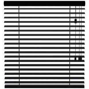 25% korting - Leen Bakker - Fenstr En Jaloezie New York 65mm - (15013) - Hout - Zwart - 120x10x10 Cm