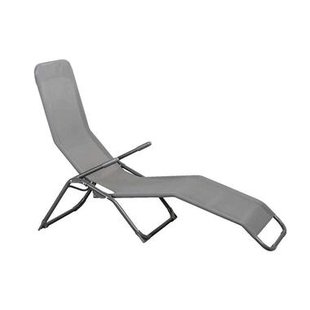 Leen Bakker - Ligbed Parma - Antraciet - 149x60x102 Cm - Textileen/Metaal - Grijs