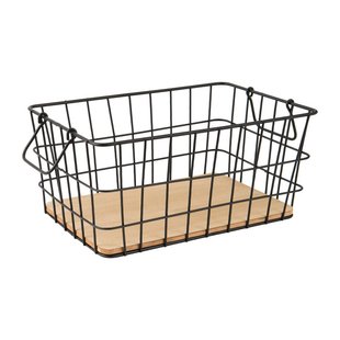 Draadmand - zwart - 31x21x14 cm