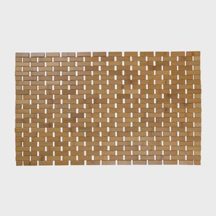 Badmat bamboe - 50x80 cm - met anti-slip strips