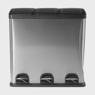 Pedaalemmer 3 vakken - 3x20 liter