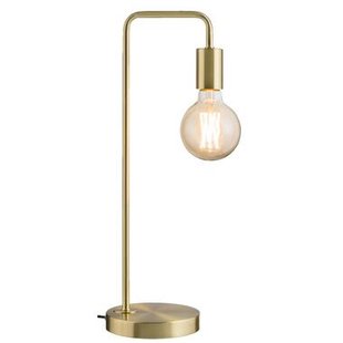 Leen Bakker - Tafellamp Praag - Antiek Brons - Metaal - Goudkleurig - 15x49.5x19 Cm