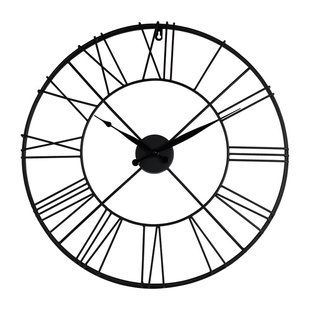 Klok Boston zwart - ø57 cm Klok Boston zwart - ø57 cm