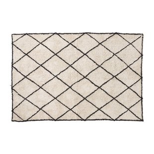 Vloerkleed berber - naturel/zwart - 160x230 cm