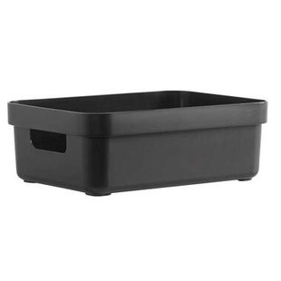 Leen Bakker - Sigma Home Box 9 Liter - 35,2x25,3x12,2 Cm - Polypropyleen/Kunststof - Zwart - 25.3x35.2x12.2 Cm