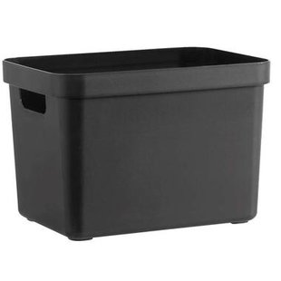 Sigma home box 18 liter - zwart - 35,2x25,3x24,3 cm - Leen Bakker Sigma home box 18 liter - zwart - 35,2x25,3x24,3 cm - Leen Bakker