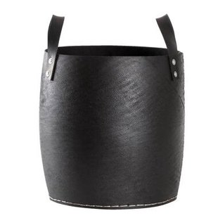 2e Halve Prijs Leen Bakker - Mand Ruben - 37xØ35 Cm - Rubber - Zwart