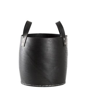 2e Halve Prijs Leen Bakker - Mand Ruben - 30xØ30 Cm - Rubber - Zwart