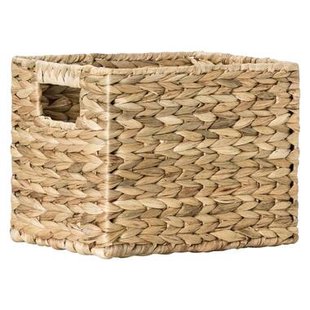 2e Halve Prijs Leen Bakker - Mand Jaap - Naturel - 25x20x20 Cm - Waterhyacint - Bruin