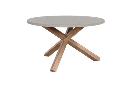 Fonteyn | Tuintafel Monda Ø135 cm | Betonlook/Acacia