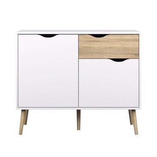 Dressoir Delta 3-vaks - wit - 81,7x98,6x39 cm - Leen Bakker Dressoir Delta 3-vaks - wit - 81,7x98,6x39 cm - Leen Bakker