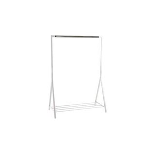 Leen Bakker - Kledingrek Riso - Staal - Wit - 59x117x165 Cm