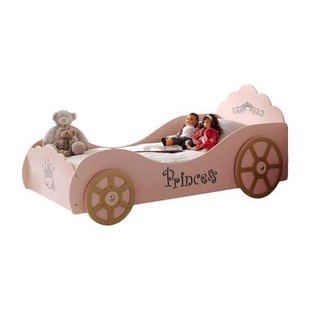 Leen Bakker - Vipack Autobed Princess Pinky - 90,4x106,8x210 Cm - MDF - Roze