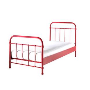Leen Bakker - Vipack Bed New York - 90x200 Cm - Metaal - Rood