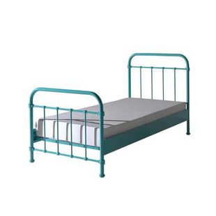 Leen Bakker - Vipack Bed New York - Mint - 90x200 Cm - Metaal - Groen
