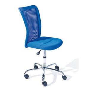 Leen Bakker - Bureaustoel Bonnie Blauw - Stoelen - Blauw - Chroom Synthetisch Leen Bakker - Bureaustoel Bonnie Blauw - Stoelen - Blauw - Chroom Synthetisch