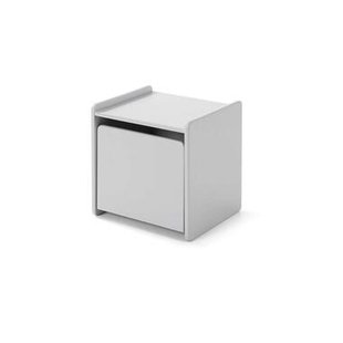Leen Bakker - Vipack Nachtkastje Kiddy - 1 Deur - MDF - Grijs - 36x40x41 Cm