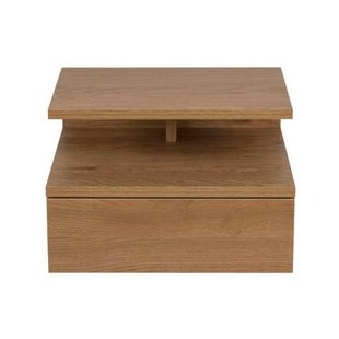 Leen Bakker - Nachtkastje Granbo - 1 Lade - Eikenkleur - MDF - Bruin - 32x35x22.5 Cm