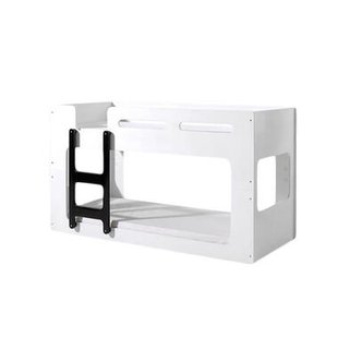 Leen Bakker - Vipack Stapelbed Luca - Wit/zwart - 210x90,4x106,8 Cm - MDF - Zwart#Wit