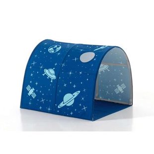 Leen Bakker - Vipack Tunnel Astro - 95x85x10 Cm - Katoen - Blauw