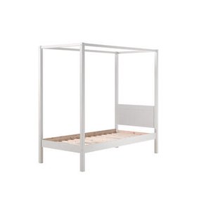 Leen Bakker - Vipack Hemelbed Pino - 207,6x97,3x190,5 Cm - MDF/Grenenhout - Wit - 207.6x97.3x190.5 Cm