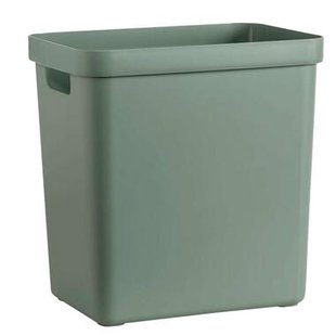Leen Bakker - Sigma Home Box 25 Liter - Donker - 36,3x25x35 Cm - Kunststof/Polypropyleen - Groen