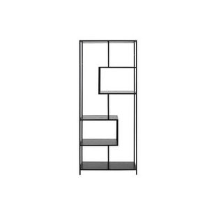 Boekenkast Jaxx - zwart - 185x77x35 cm - Leen Bakker Boekenkast Jaxx - zwart - 185x77x35 cm - Leen Bakker