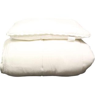 Leen Bakker - Polydaun Kinderdekbed & Kussen Charly - 4-seizoenen - 140x200 Cm - Synthetisch/Polyester - Wit