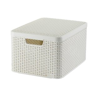 Curver Style Mandje 30l Deksel Vintage Wit