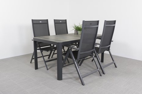 Hartman Napoli/Queens 160 cm. tuinset - 5-delig verstelbaar Hartman Napoli/Queens 160 cm. tuinset - 5-delig verstelbaar
