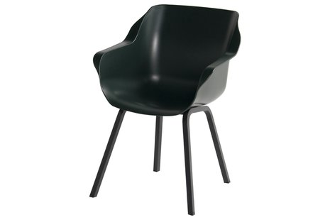 Hartman Sophie Element dining armstoel - Night Green - Alu poot Hartman Sophie Element dining armstoel - Night Green - Alu poot
