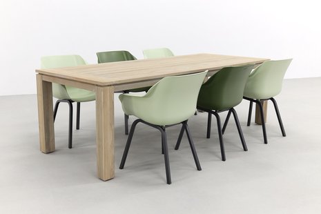 Hartman Sophie Element mixed green/Rome grey 240 cm. tuinset - 7-delig Hartman Sophie Element mixed green/Rome grey 240 cm. tuinset - 7-delig