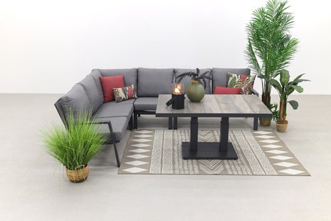 Azoren/Jersey loungeset - met verstelbare tafel - links & rechts Azoren/Jersey loungeset - met verstelbare tafel - links & rechts