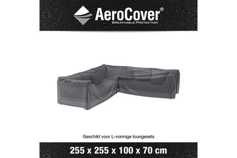 AeroCover | Loungesethoes 255 x 255 x 100 x 70(h) cm | L-vorm AeroCover | Loungesethoes 255 x 255 x 100 x 70(h) cm | L-vorm