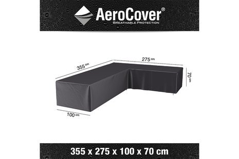 AeroCover | Loungesethoes 355 x 275 x 100 x 70(h) | L-vorm Rechts AeroCover | Loungesethoes 355 x 275 x 100 x 70(h) | L-vorm Rechts