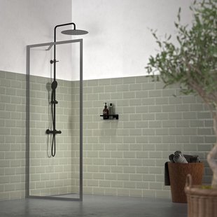 Sealskin Contour Inloopdouche type A3 98x200cm 6mm helder veiligheidsglas met antikalklaag Mat grijs CCDA30986145100 Sealskin Contour Inloopdouche type A3 98x200cm 6mm helder veiligheidsglas met antikalklaag Mat grijs CCDA30986145100