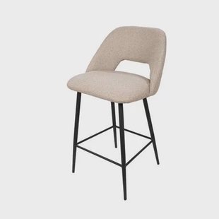 Giga Meubel - Barstoel Taupe - Stof - Barstoel Nissa - Set van 2 Giga Meubel - Barstoel Taupe - Stof - Barstoel Nissa - Set van 2