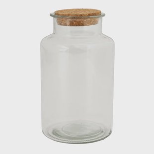 Voorraadpot met kurken deksel - 2.1 liter