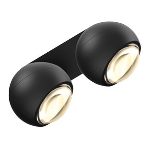 Occhio Io Giro Doppio Opbouwspot - Mat Zwart / Zwart