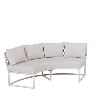 Borek Key Modulaire Eetkamerbank - Hoekmodule Rond - Chalk / Dune