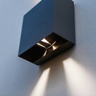 LUTEC Gemini Beams, IP54 up/down hoekig antraciet