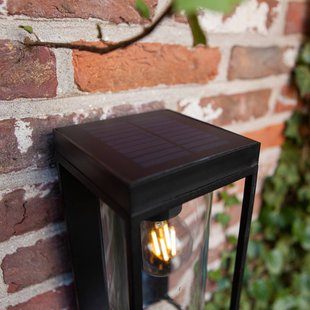 LUTEC Solar wandlamp Flair met sensor, kap centraal