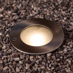 LUTEC Strata LED grondspot inbouwlamp, Ø 12 cm, aluminium, 90°, IP67