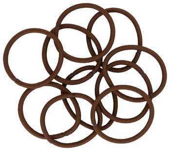 HEMA Haarelastiekjes bruin - 10 stuks (bruin)