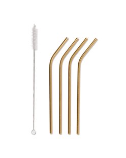 HEMA Rietjes rvs goudkleurig - 4 stuks