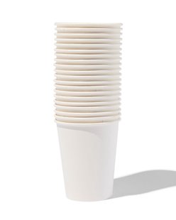 HEMA Papieren bekers 250ml wit - 20 stuks