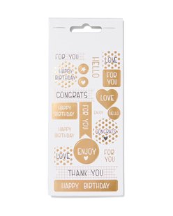HEMA Stickervellen goud 15.5x8 - 5 stuks