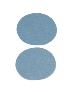 HEMA Kniestukken 11x9 licht - 2 stuks (lichtblauw)